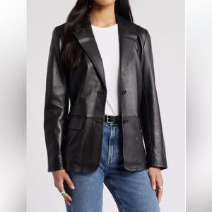 Nordstrom Leather Blazer size M